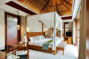 Deluxe-Villa, 1 King-Bett, eigener Pool, zum Garten hin | 1 Schlafzimmer, Zimmersafe, individuell dekoriert