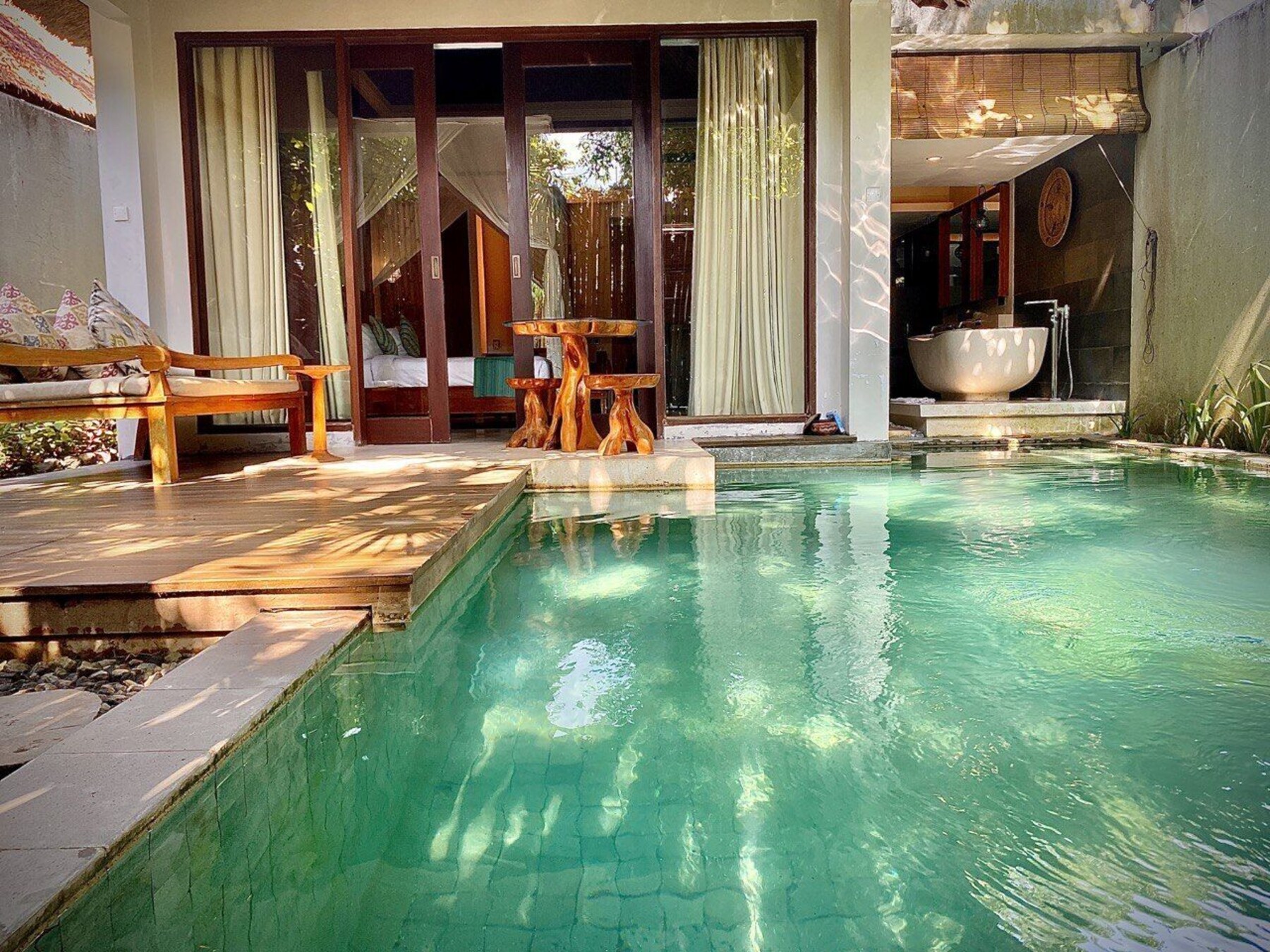 Premier Villa, 1 King Bed, Private Pool, Garden Area | Terrace/patio