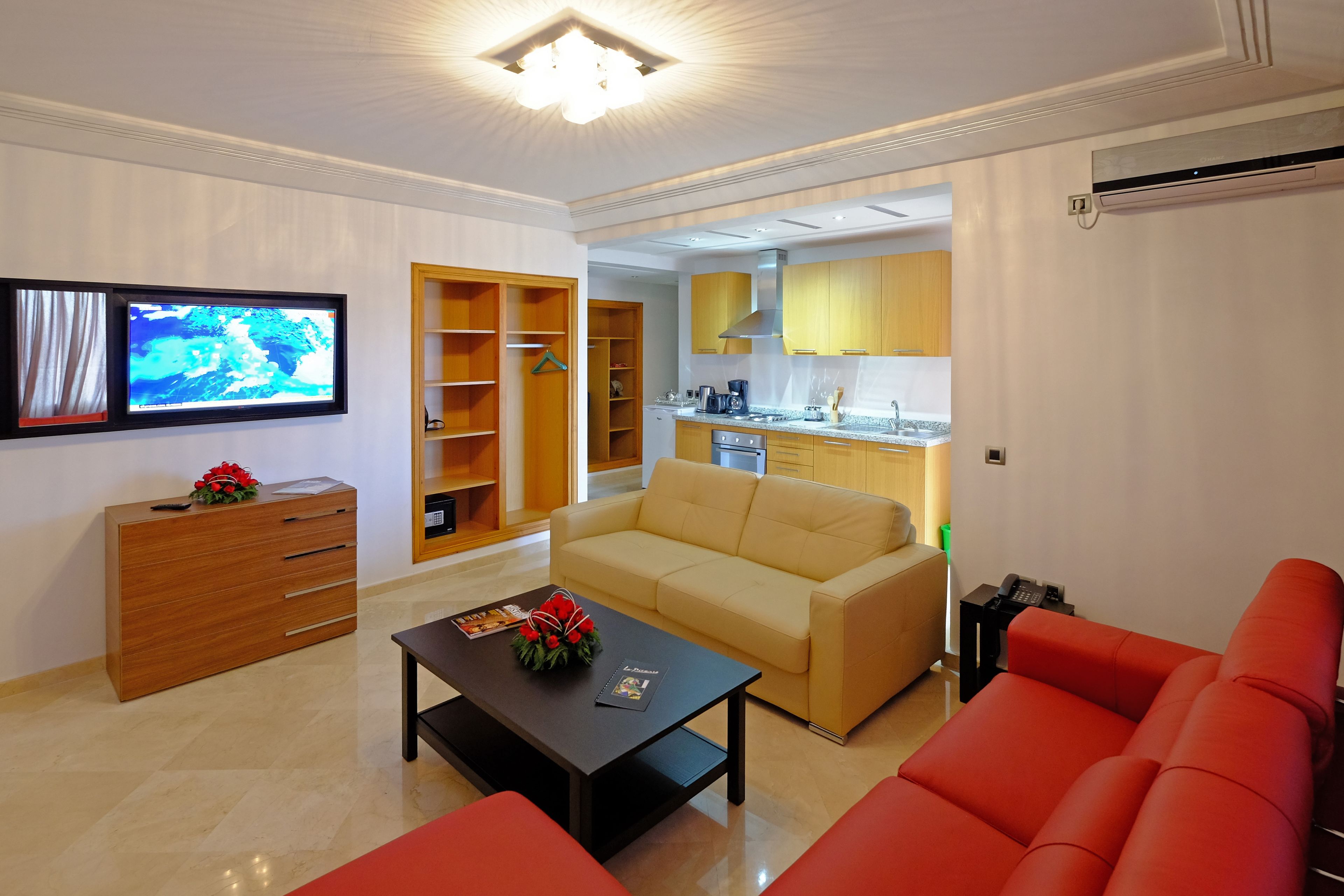 奢华公寓, 1 间卧室, 阳台, 城市景观 (2 persons) | 高档床上用品、客房内保险箱、遮光窗帘、隔音