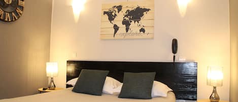 Standard Double Room | Premium bedding, desk, soundproofing, free cots/infant beds