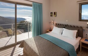 Design-Villa, 4 Schlafzimmer, Strandblick | Ausblick vom Zimmer