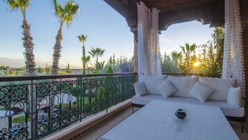 Panoramic-Maisonette, 2 Schlafzimmer, Sauna, Bergblick | Balkon