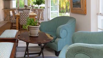 52-inch flat-screen TV with satellite channels, TV