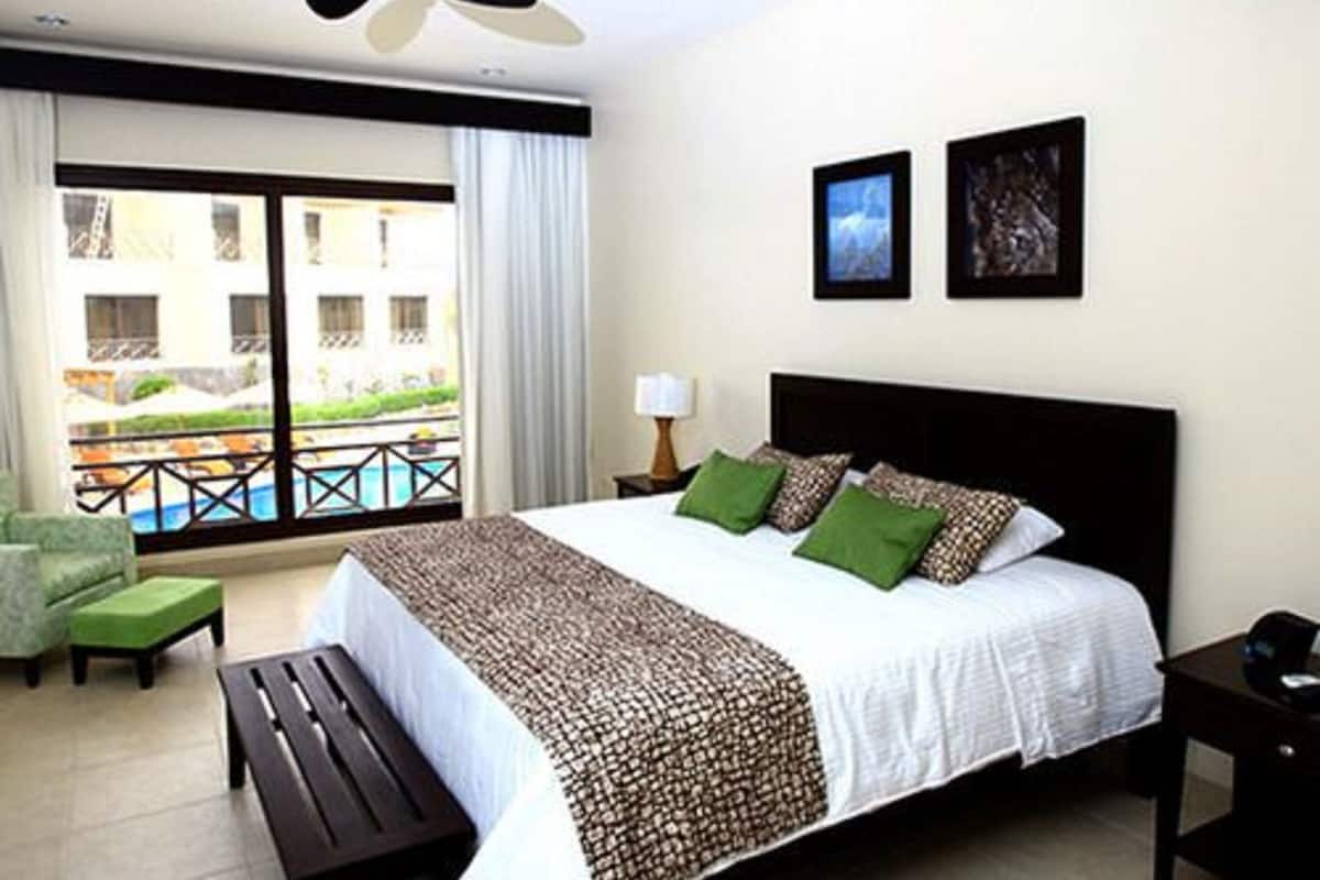 habitación estándar, 1 cama king size, vista a la piscina | 1 bedroom, premium bedding, pillow-top beds, individually furnished