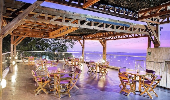 Outdoor banquet area