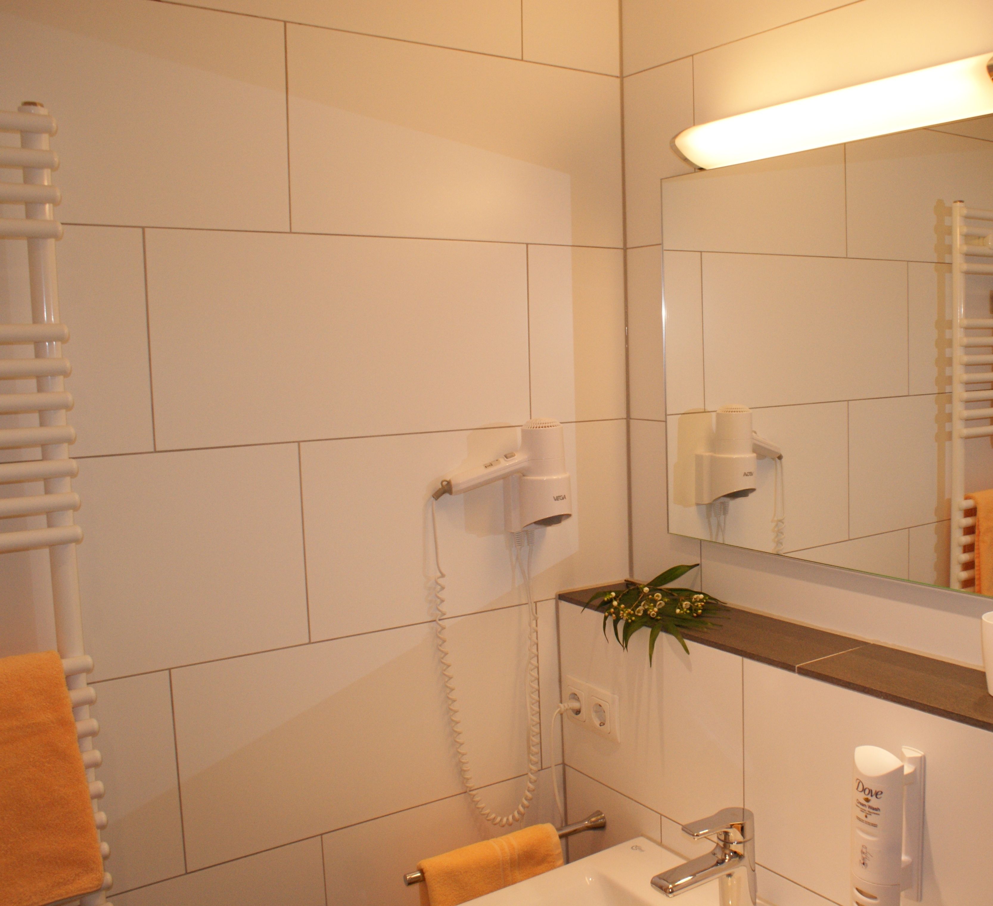 apartment | bathroom | shower, hair dryer, towels