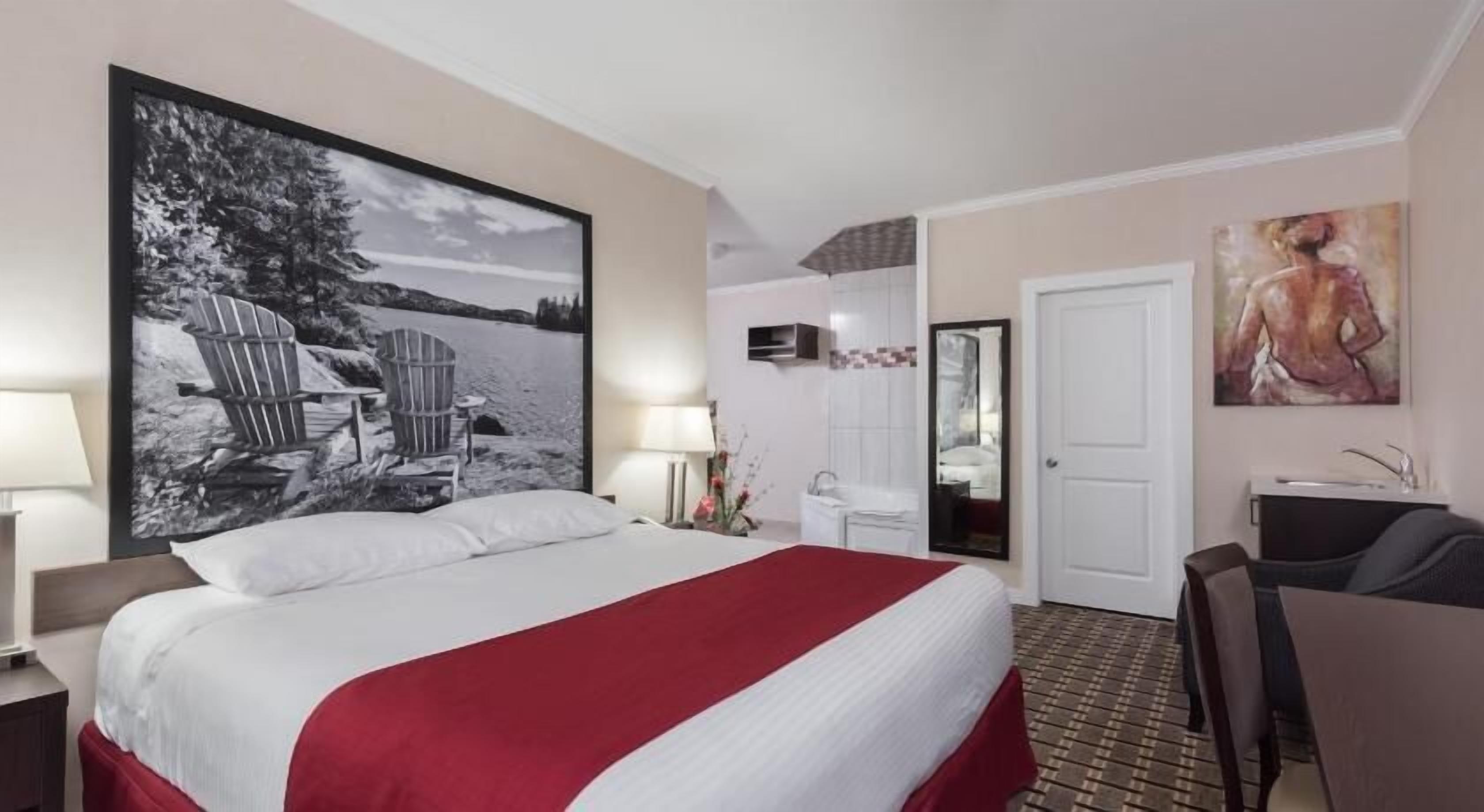 1 dormitorio, ropa de cama de alta calidad, escritorio