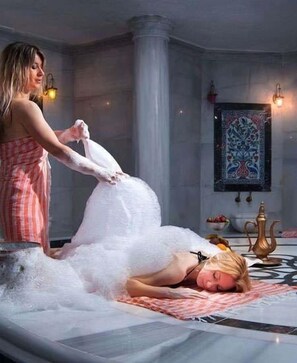 Salle de soins pour les couples, sauna, bain de vapeur, bain turc/hammam