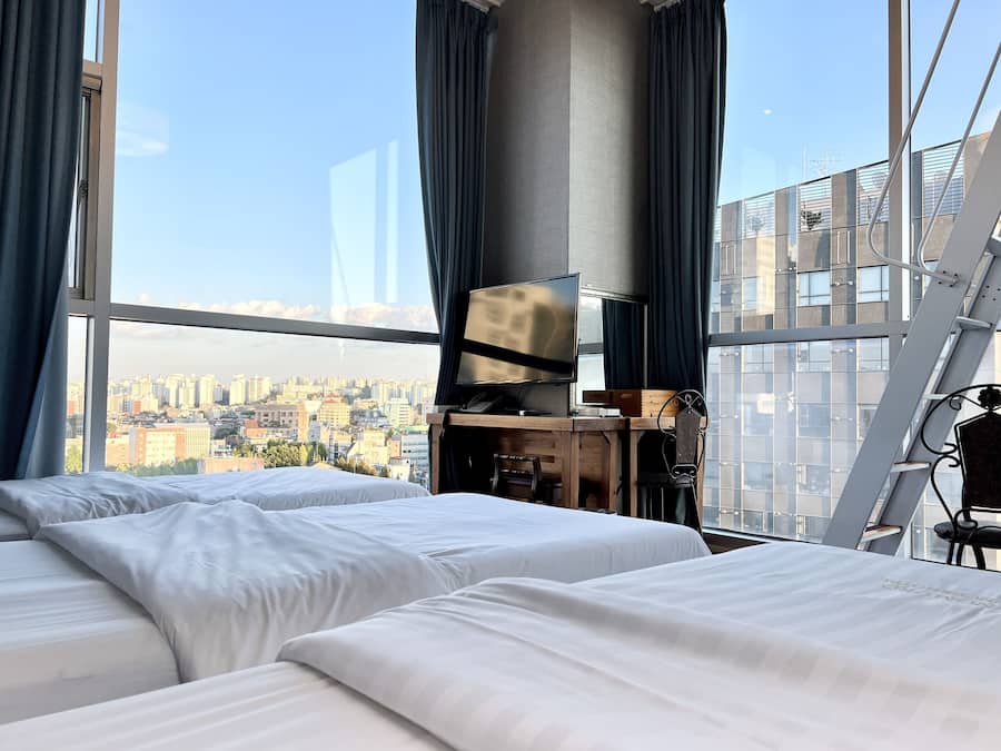 Deluxe Family Namsan View | Frette Italian sheets, premium bedding, down comforters, pillowtop beds