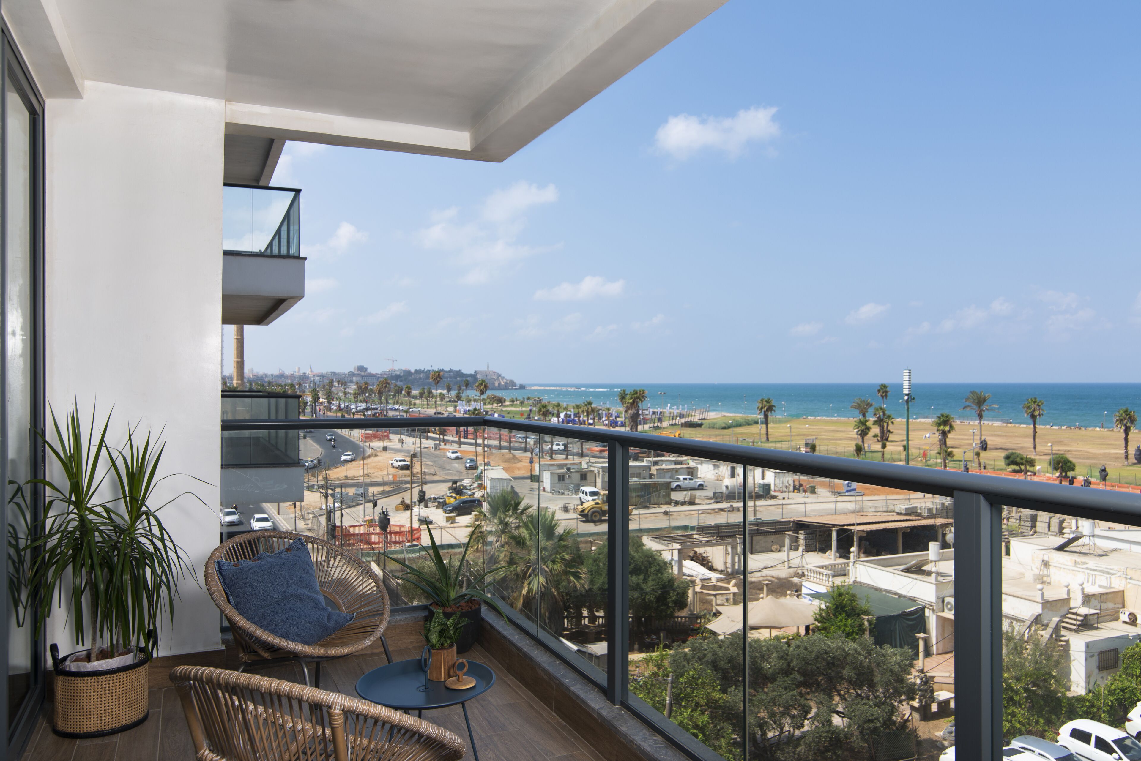 Two Bedroom Apartment with full Sea View - HaYarkon 6 | In-room safe, laptop workspace, blackout drapes, soundproofing