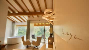 Attic Junior Suite | ผ้าปูที่นอนฝ้ายอียิปต์, เครื่องนอนระดับพรีเมียม, ตู้นิรภัยในห้องพัก