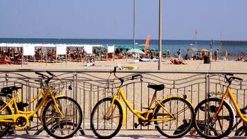 Sun-loungers, beach umbrellas