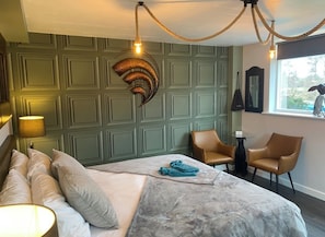 Chambre double ou avec lits jumeaux, salle de bain attenante (Dog Friendly) | Draps en coton égyptien, literie de qualité