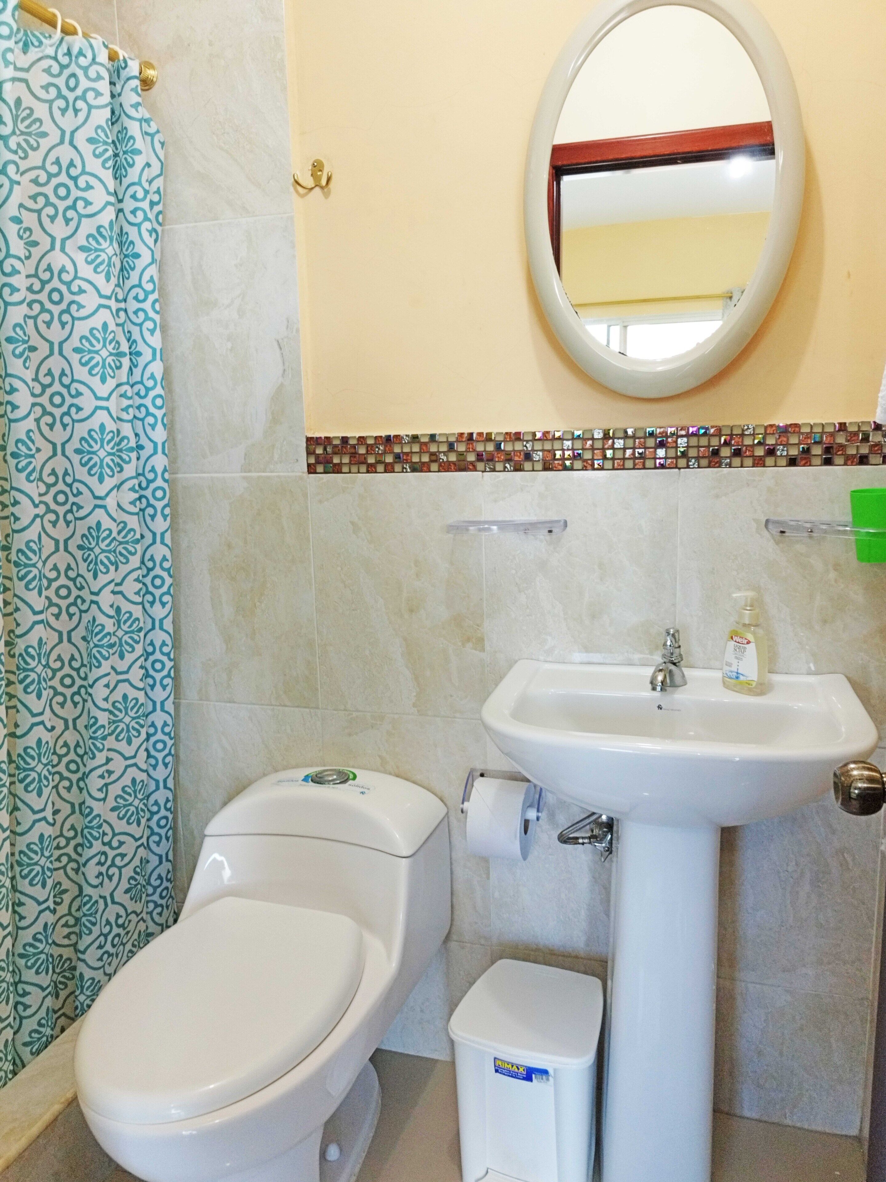 standard double room, 1 queen bed, terrace, ocean view | bathroom | shower, free toiletries, hair dryer, towels