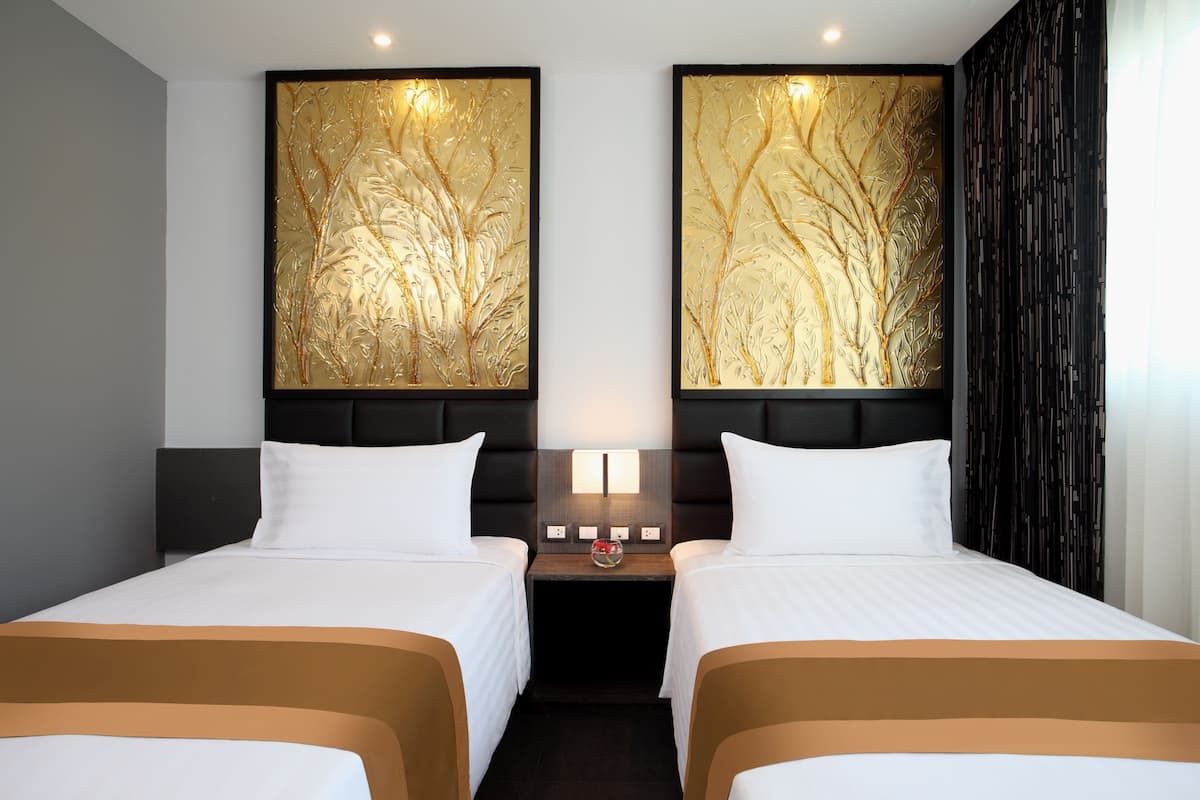 1 slaapkamer, luxe beddengoed, een kluis op de kamer
