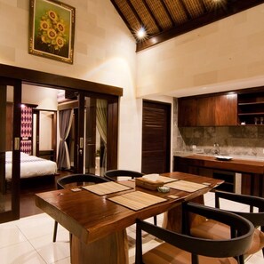 Villa, 1 camera da letto, piscina privata, vista piscina (Mitir) | Soggiorno | TV LED