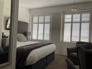 Double Room, Sea View (Room 7, Royal, Second Floor) | Egyptian cotton sheets, premium bedding, blackout drapes