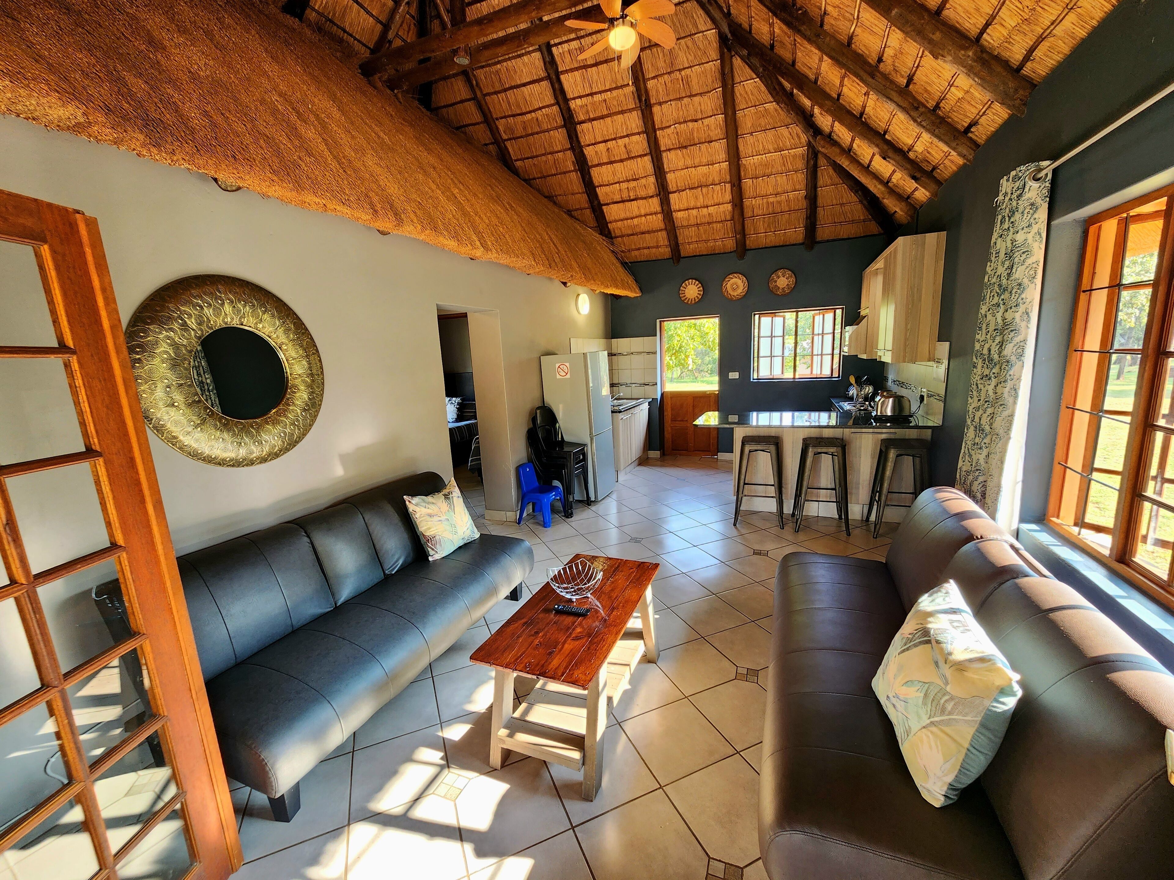 Family Chalet, 2 Bedrooms, Garden Area (Self-catering) | Living room | 36-inch Smart TV with satellite channels