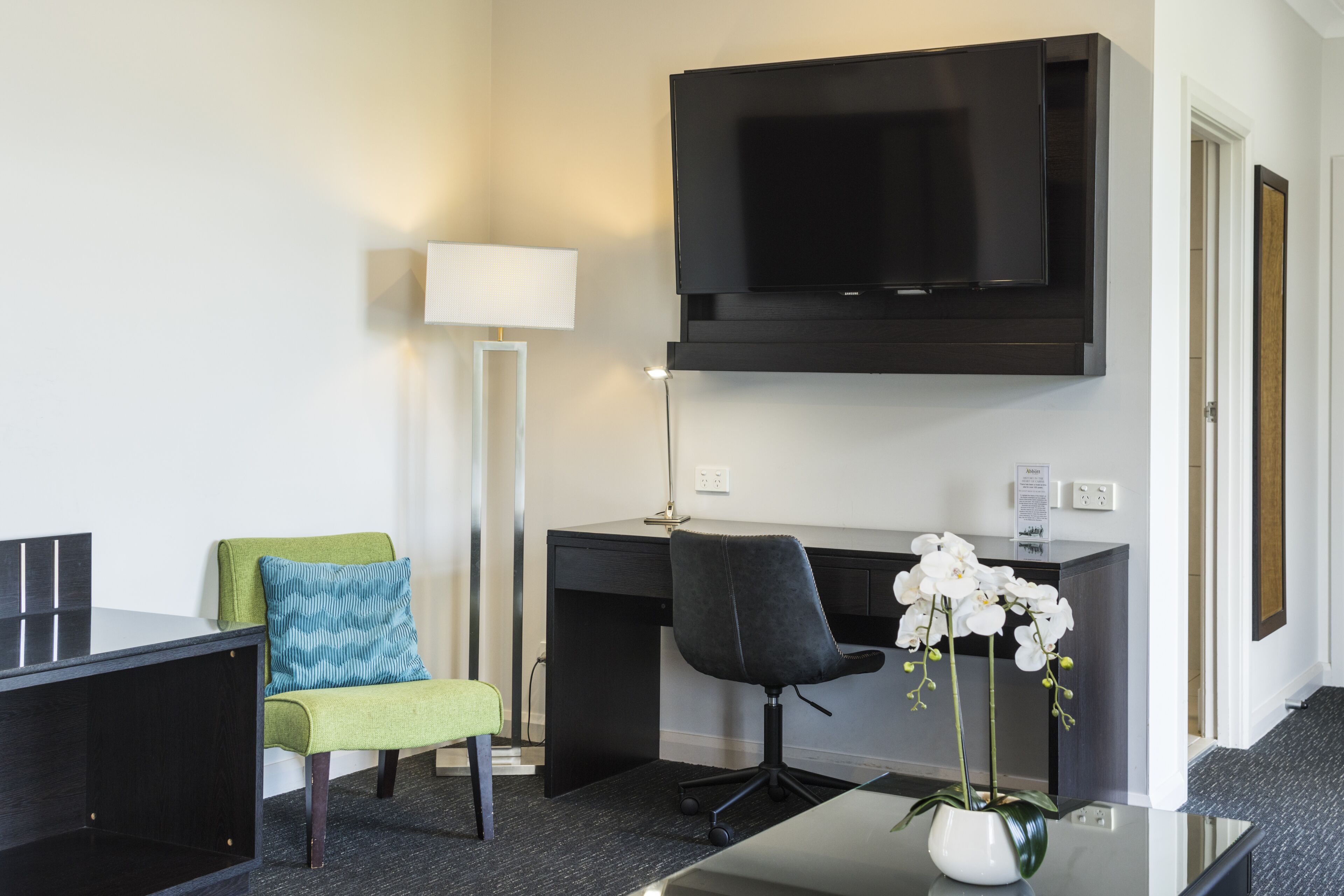 deluxe studio suite, 1 king bed with sofa bed | premium bedding, down duvets, desk, blackout curtains