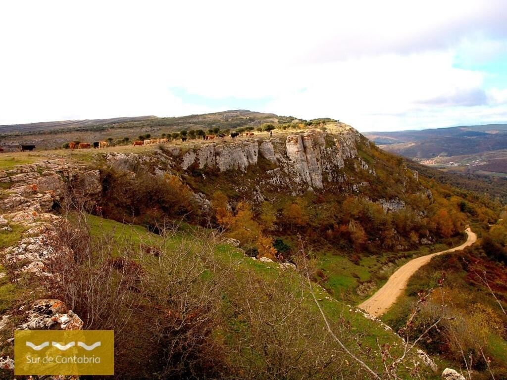 Un paisaje agreste con un sendero de tierra que lleva a un acantilado.