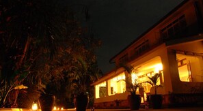 Front of property – evening/night