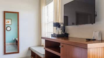 Double Queen Room (Self Check-in) | Living area | 32-inch Smart TV with digital channels, TV