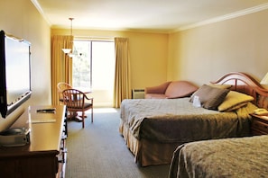 Standard Room, 2 Double Beds | In-room safe, desk, free WiFi, bed sheets