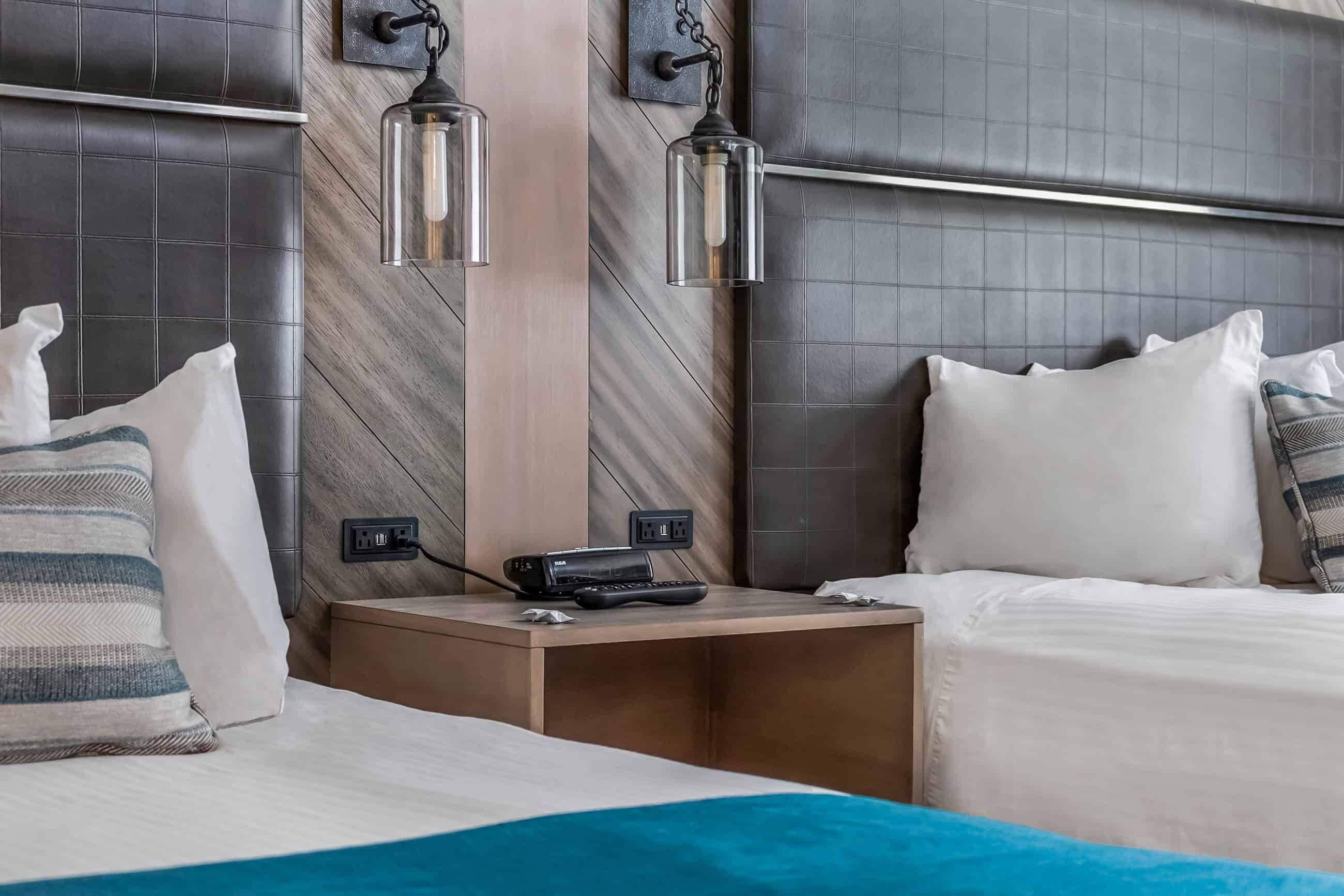 standard room, 2 queen beds | hypo-allergenic bedding, iron/ironing board, free cots/infant beds