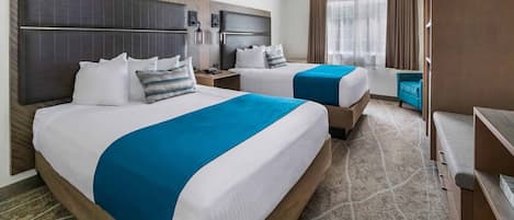 Standard Room, 2 Queen Beds | Hypo-allergenic bedding, iron/ironing board, free cribs/infant beds