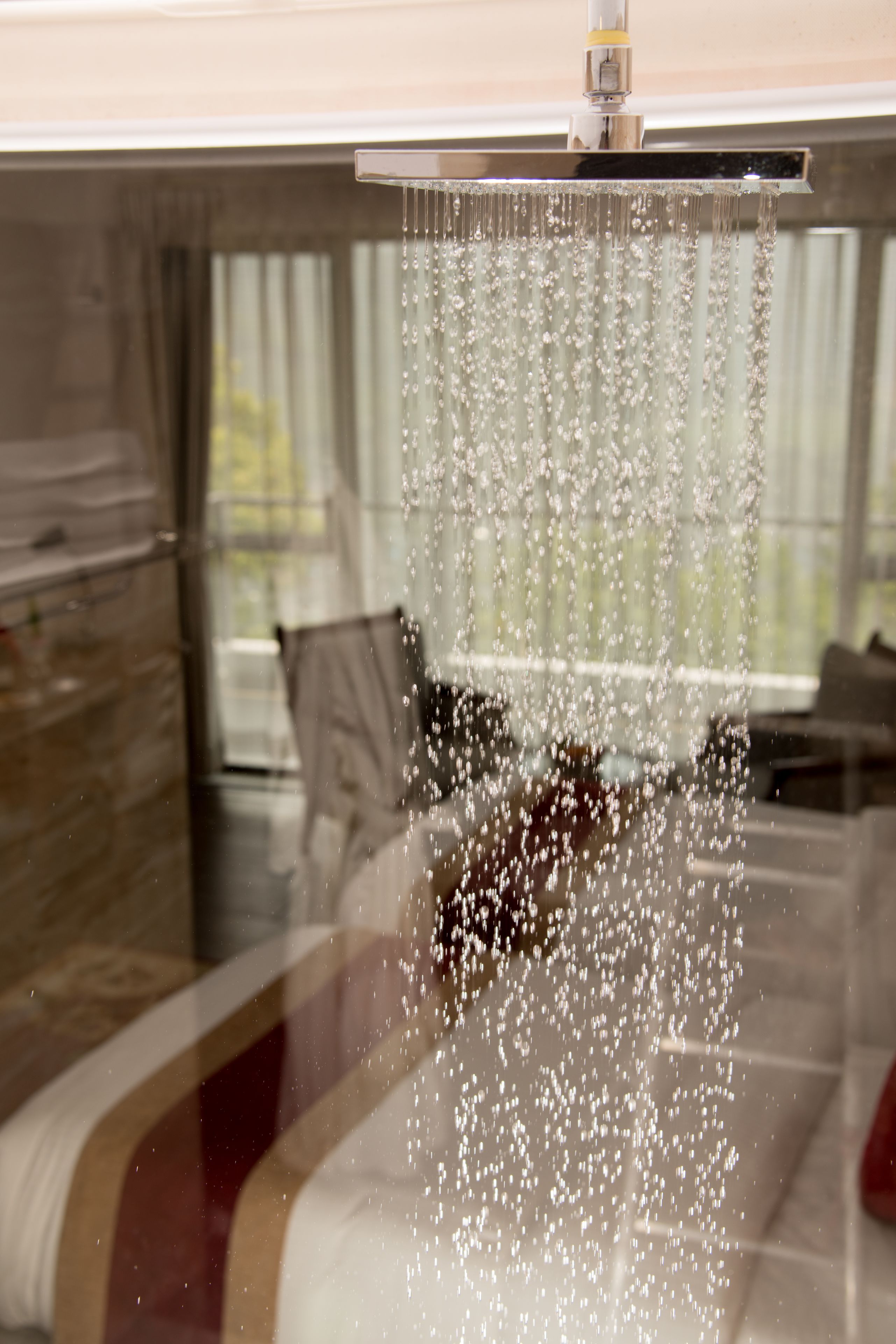 deluxe double or twin room, mountain view | bathroom shower