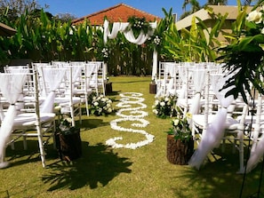 Outdoor wedding area