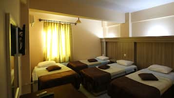 Quadruple Room, 4 Twin Beds | Minibar, desk, laptop workspace, free WiFi