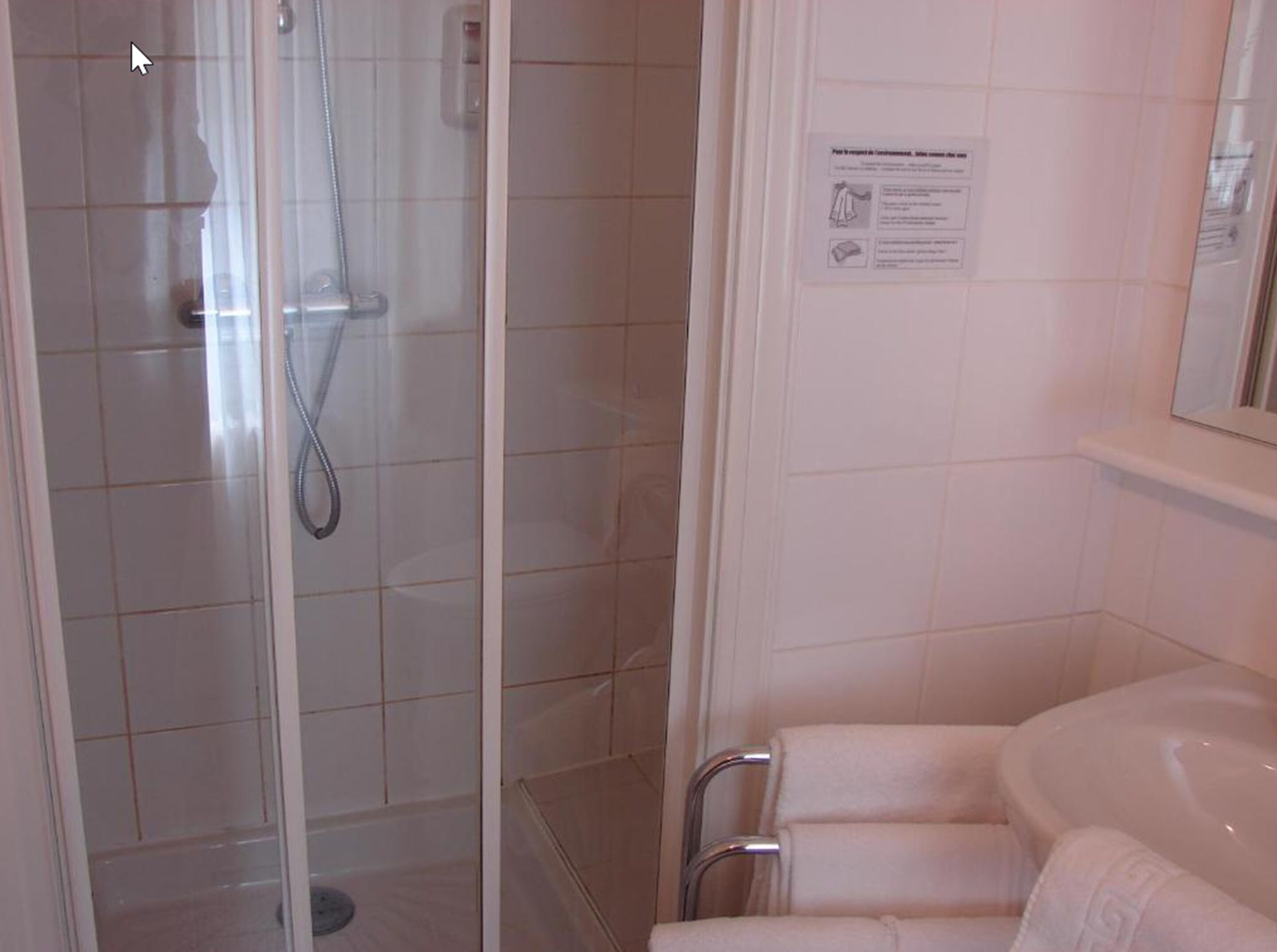 twin room | bathroom | hair dryer, towels