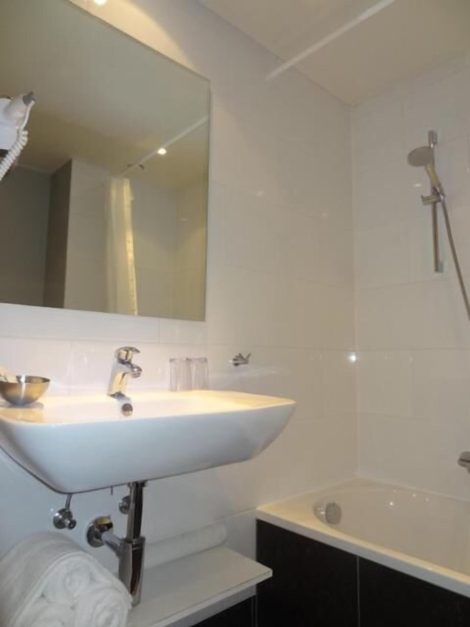 free toiletries, hair dryer, towels