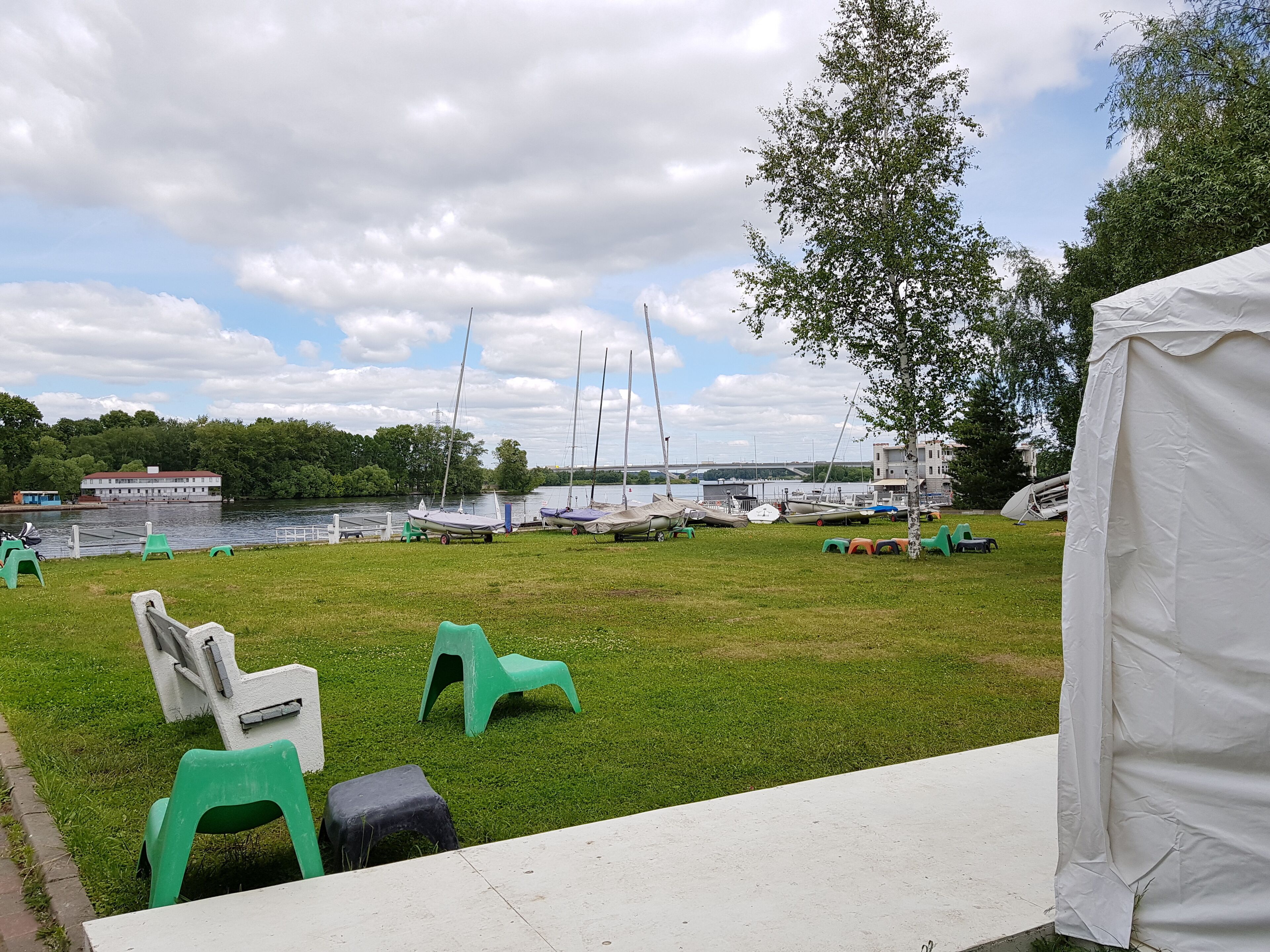 Outdoor wedding area