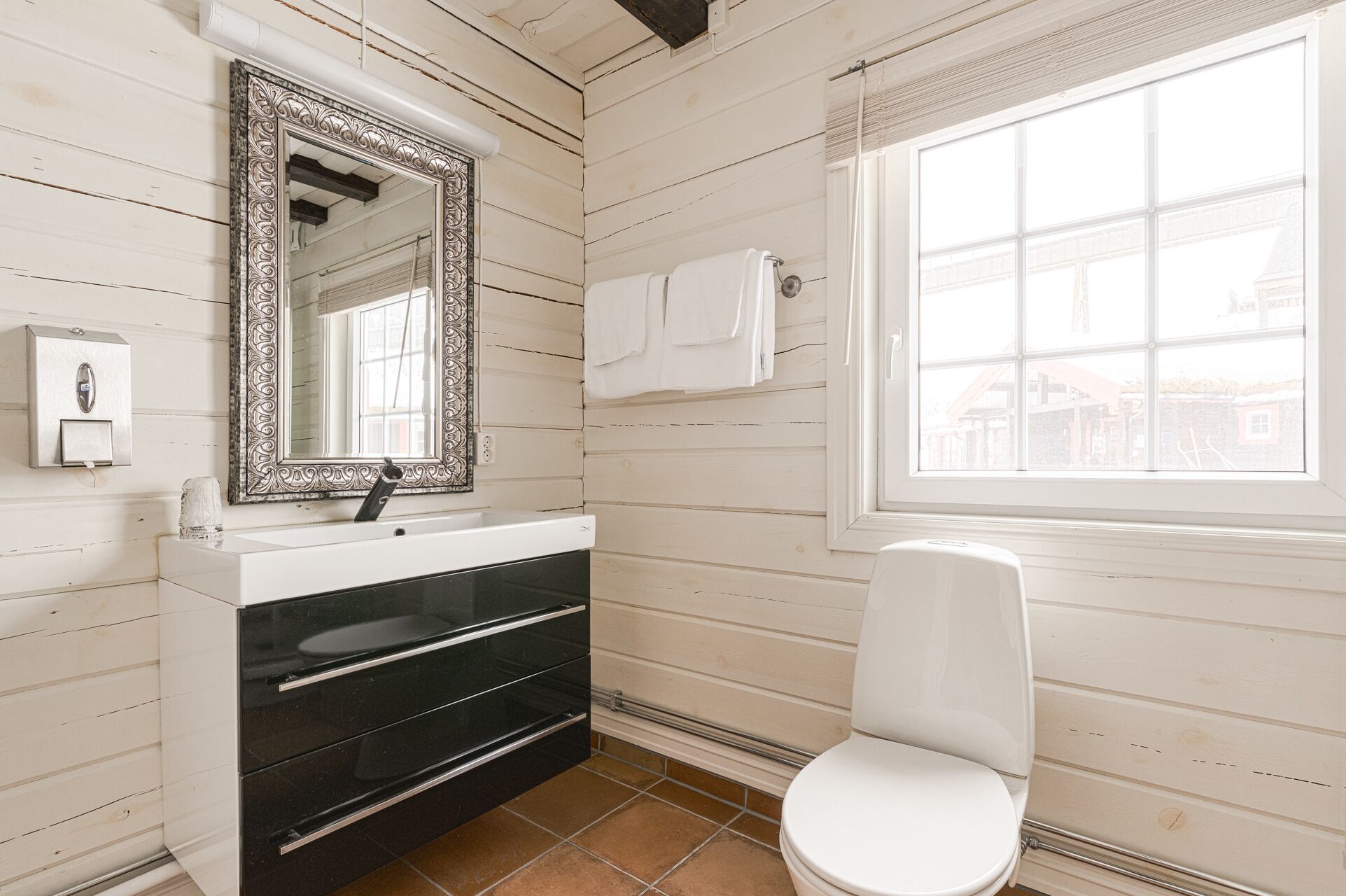 superior room | bathroom | hair dryer, towels