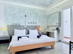 Egyptian cotton sheets, premium bedding, pillow-top beds, in-room safe - Grande Dame Villa of Rhodes (Rhodes)