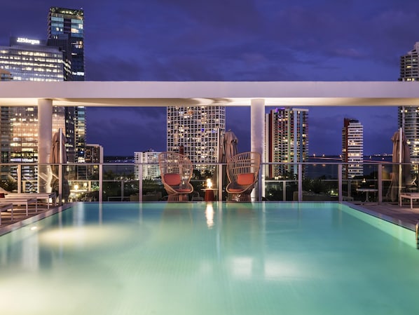 Poolside views, open daily