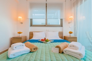4 Schlafzimmer, hochwertige Bettwaren, Zimmersafe, Schreibtisch