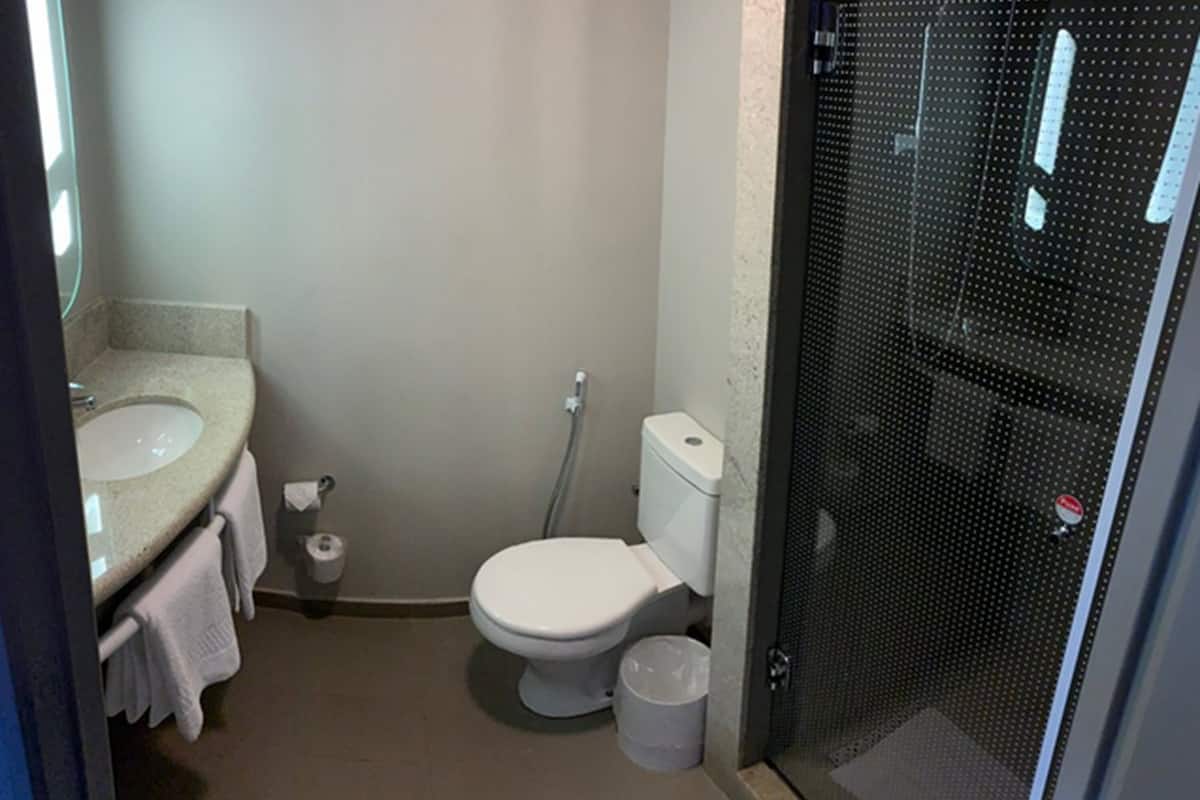 shower, eco-friendly toiletries, hair dryer, towels