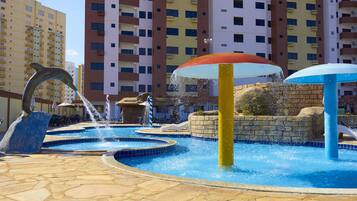 8 outdoor pools, pool umbrellas