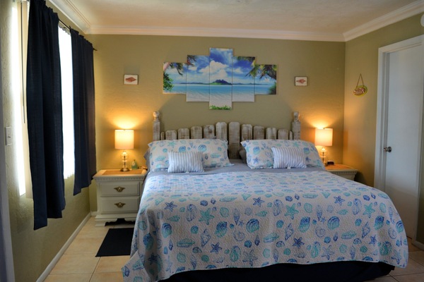 Premium bedding, blackout drapes, iron/ironing board, WiFi (free)