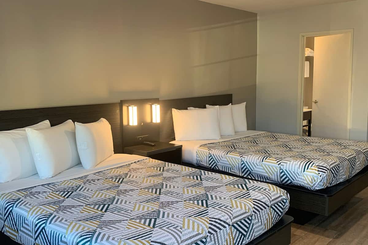 Desk, blackout curtains, free WiFi, bed sheets