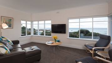 Flat-screen TV, DVD player