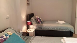 1 bedroom, desk, iron/ironing board, cots/infant beds