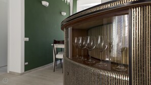 Deluxe appartement, 1 slaapkamer (Via Melzo, 12) | Woonkamer | Een flatscreentelevisie