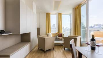 Standard 1 Bedroom Apartment | Living area | 0-inch TV with cable channels