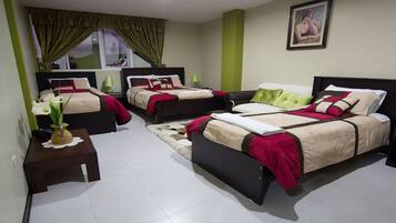 Comfort Quadruple Room | 10 bedrooms, down duvets, individually decorated, individually furnished