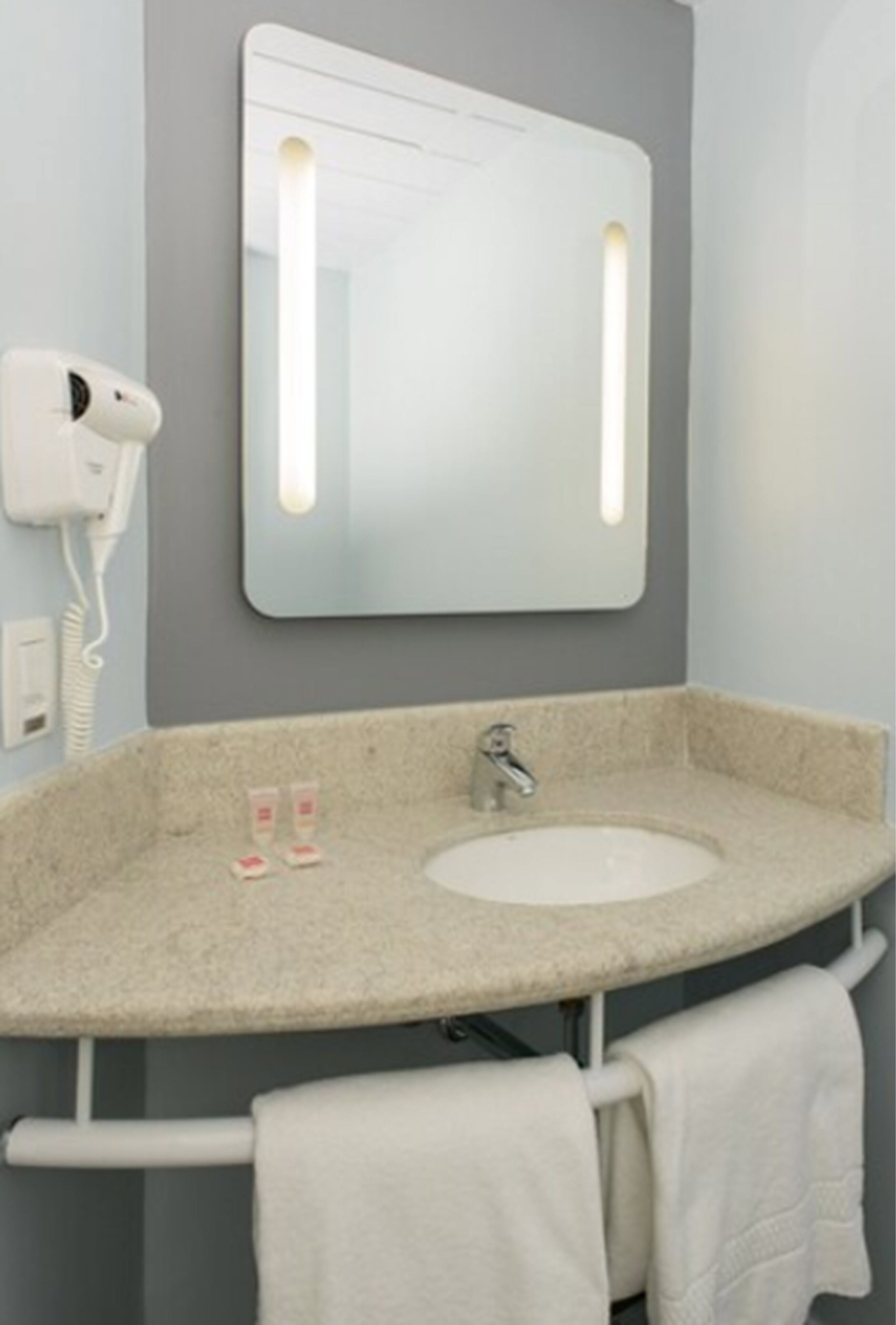 shower, eco-friendly toiletries, hair dryer, towels