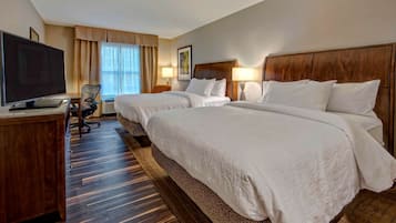Room, 2 Queen Beds | Desk, laptop workspace, blackout drapes, iron/ironing board